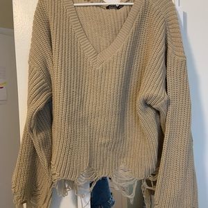 Boohoo Distressed Sweater